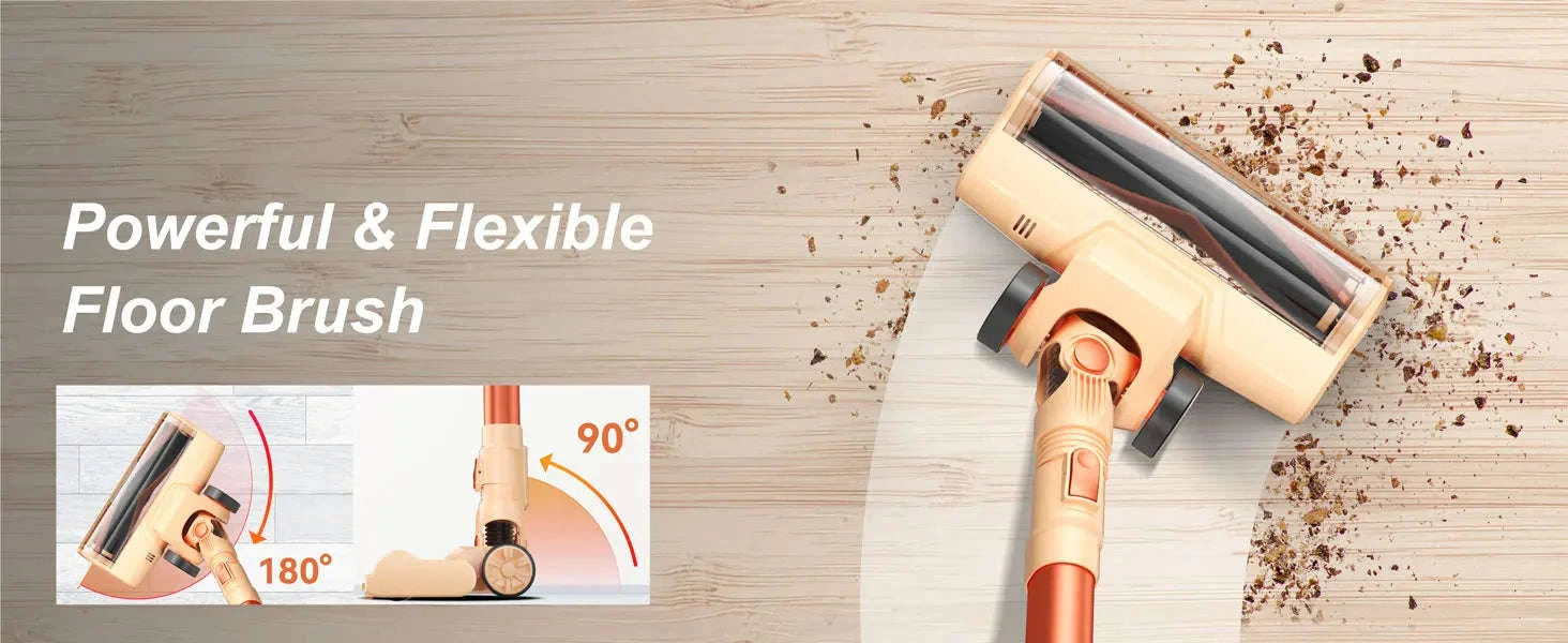 Cordless Stick Vacuum Cleaner 6-in-1 Lightweight-Orange / US / United States