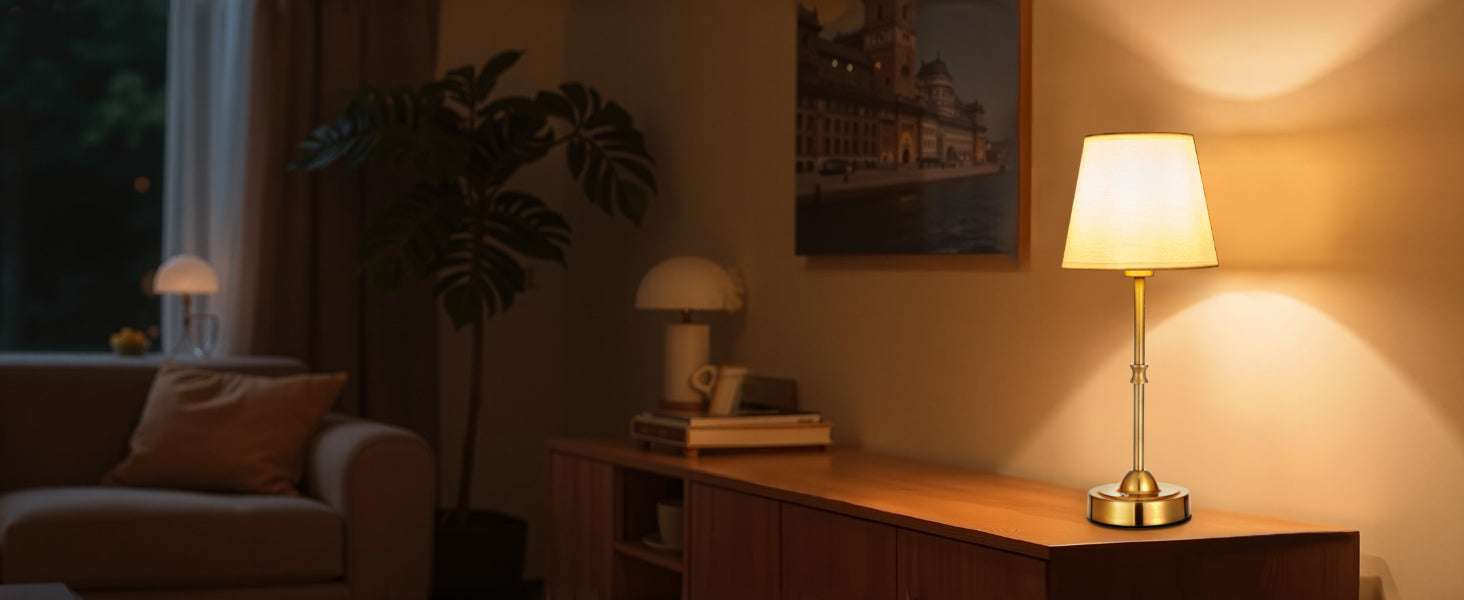 Cordless Table Lamp with Rechargeable Battery & Touch Dimming-1 Black 6.3in / United States