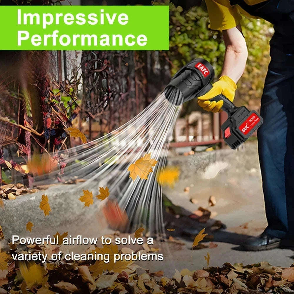 Cordless Turbo Air Blower 21V High-Speed Cleaner for Dust and Leaves-2 Battery / Battery Powered / GERMANY