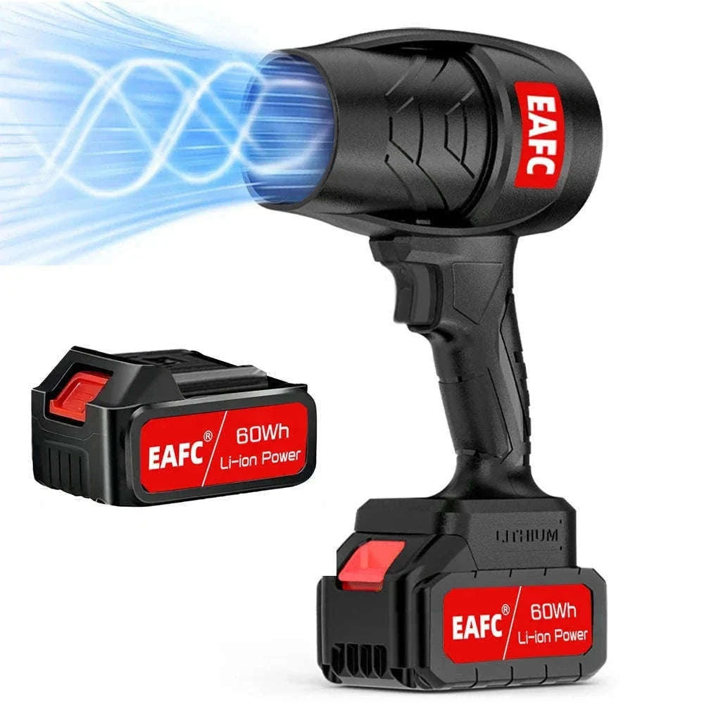 Cordless Turbo Air Blower 21V High-Speed Cleaner for Dust and Leaves-2 Battery / Battery Powered / GERMANY