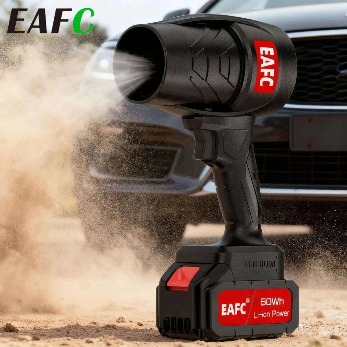 Cordless Turbo Air Blower 21V High-Speed Cleaner for Dust and Leaves-2 Battery / Battery Powered / GERMANY