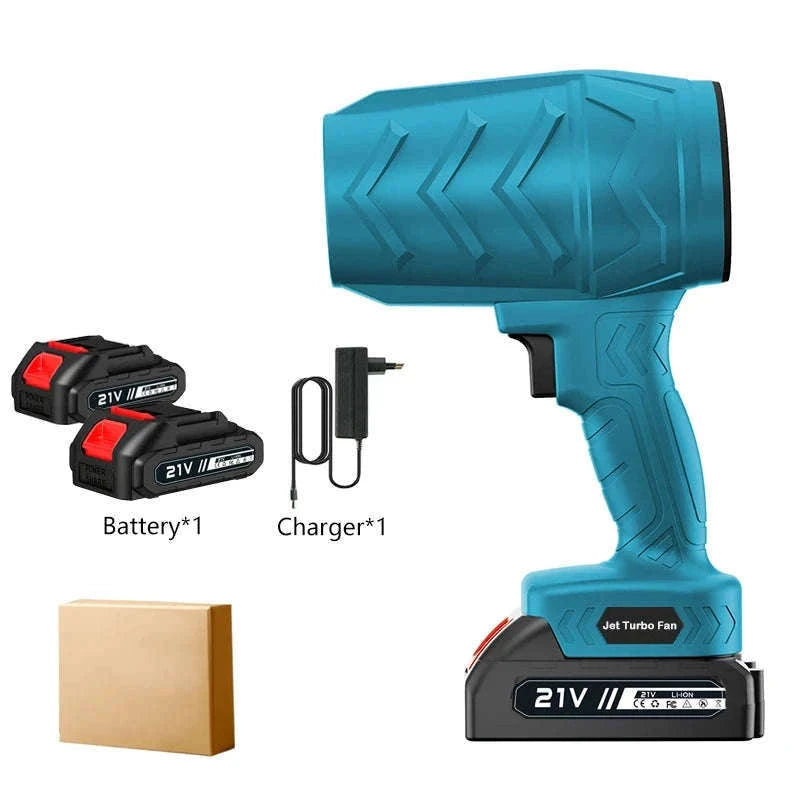 Cordless Turbo Fan Blower 120km/h 36000RPM Car Dryer & Dust Cleaner-Black 1 pc Battery / france / EU