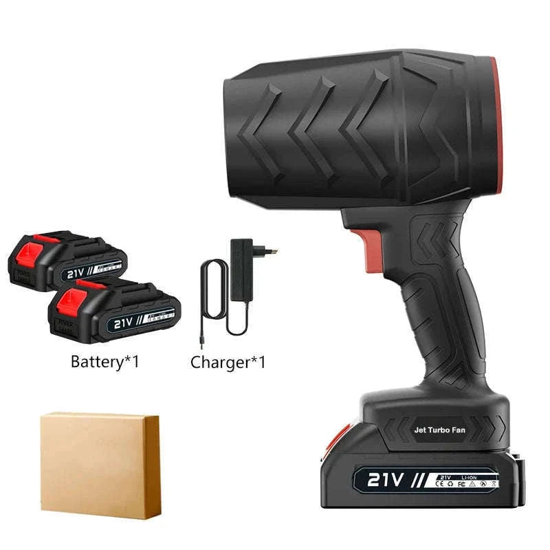 Cordless Turbo Fan Blower 120km/h 36000RPM Car Dryer & Dust Cleaner-Black 1 pc Battery / france / EU