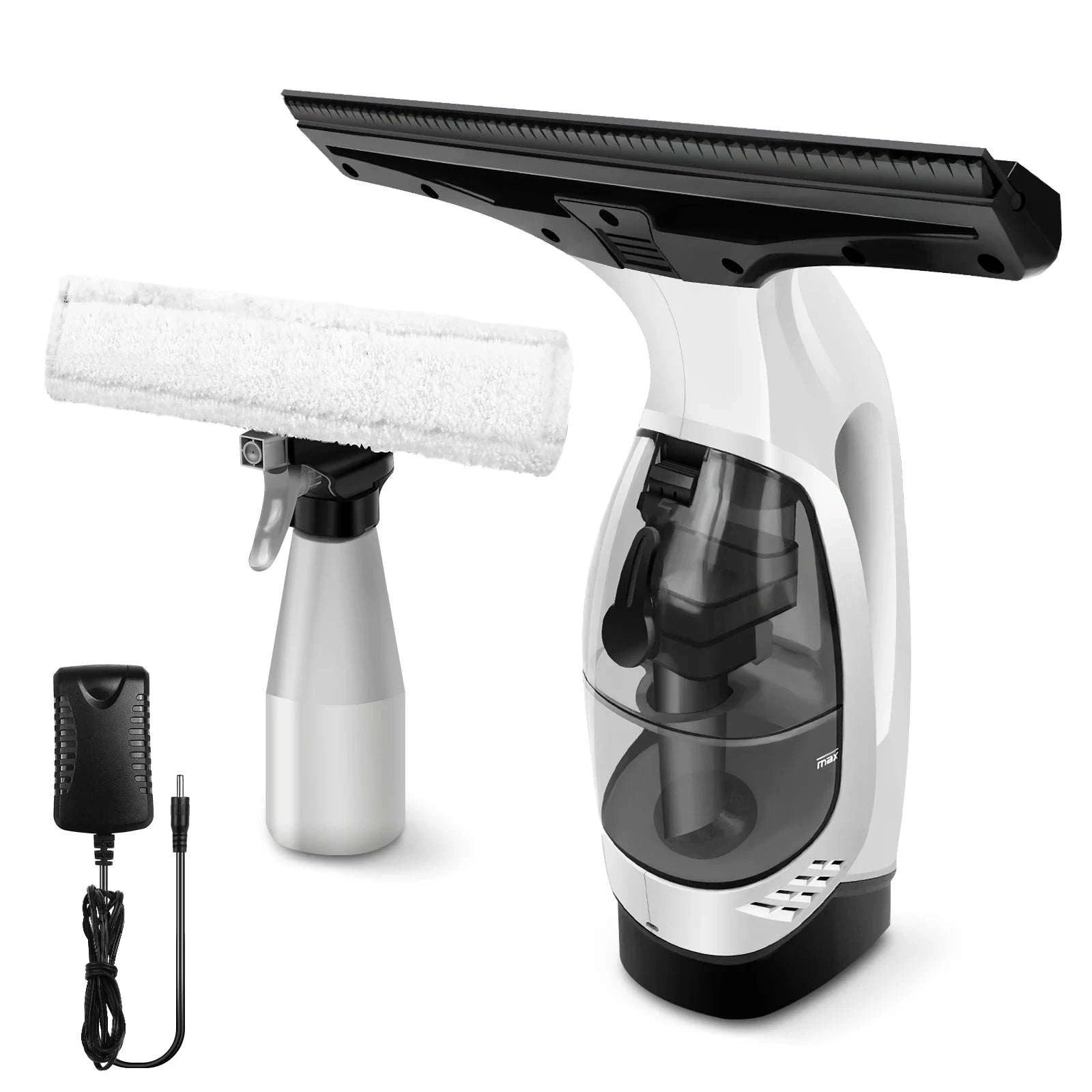 Cordless Window Vac Cleaner Rechargeable with Squeegee and Spray Bottle-GERMANY / No