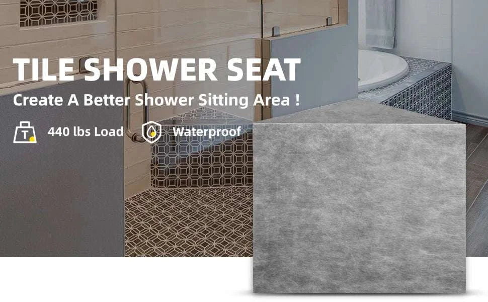 Corner Tile Shower Seat 22.4" Waterproof Bench 440lb Capacity-22.4x16x20inch / United States