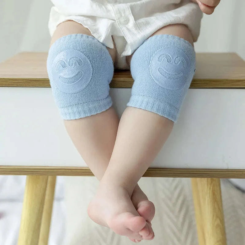 Cotton Baby Knee & Elbow Pads - Blue-blue