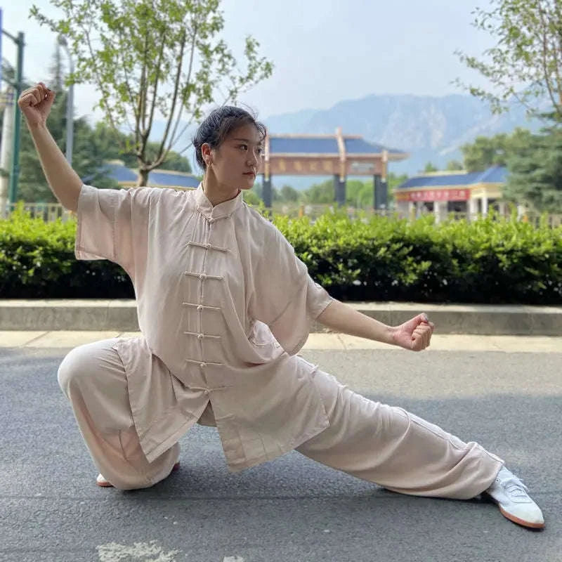 Cotton Tai Chi and Kung Fu Uniform for Kids and Adults-blue / XS(155cm)