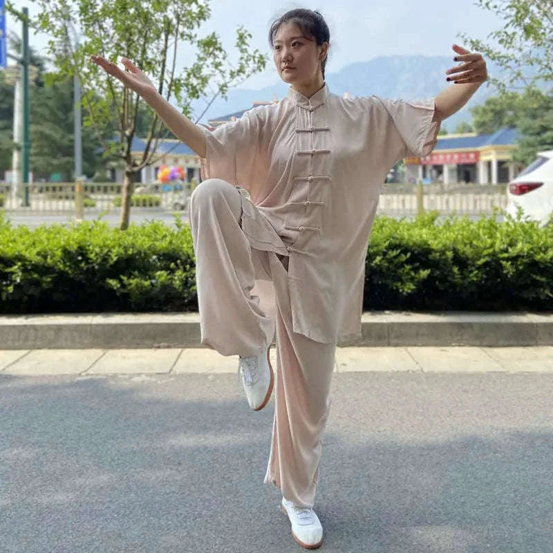 Cotton Tai Chi and Kung Fu Uniform for Kids and Adults-blue / XS(155cm)