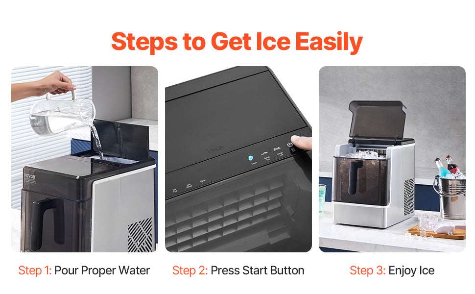 Countertop Ice Maker 50lbs/Day with Self-Cleaning & 2 Sizes-50lbs per 24H / United States