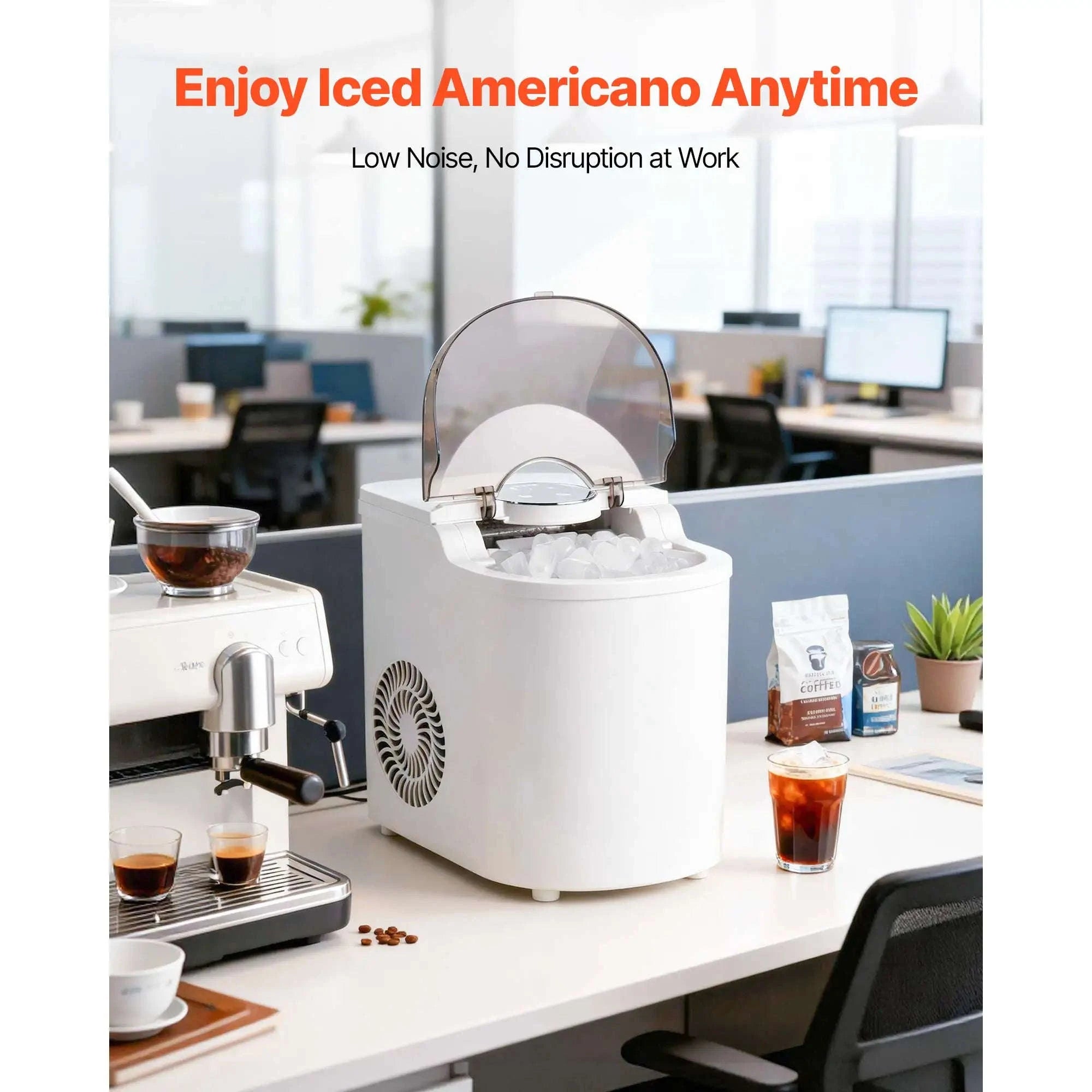 Countertop Ice Maker 7 Cubes Ready in 6 Minutes 26 lbs per Day-26lbs / United States