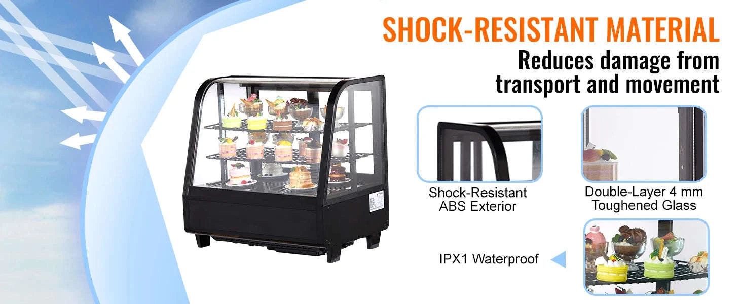 Countertop Refrigerated Display Case with LED Lighting and Turbo Cooling-type2 / United States