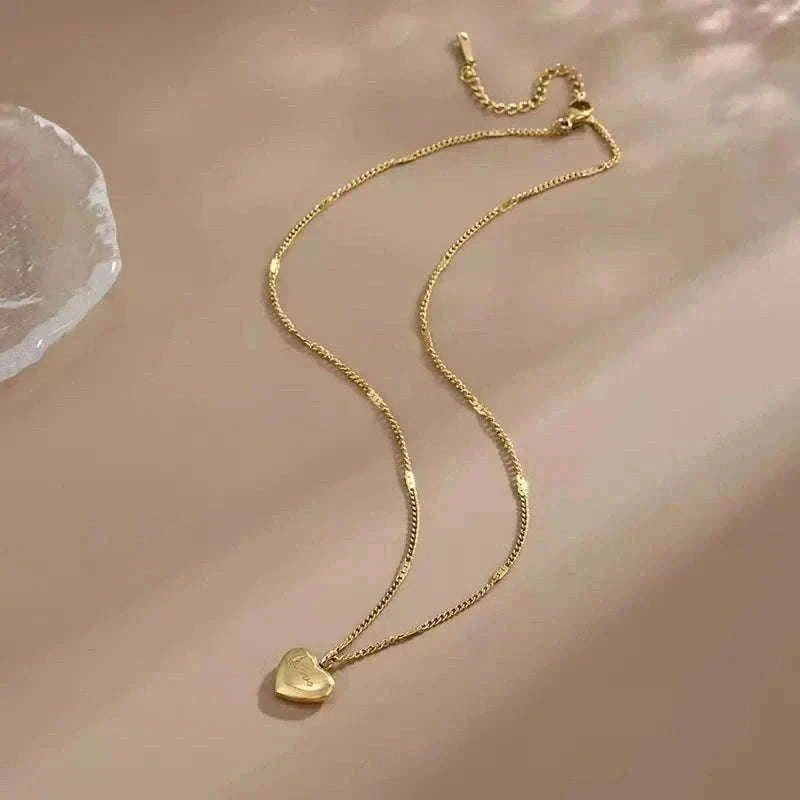Couple Heart Necklace with Elegant Light Luxury Design-style 01
