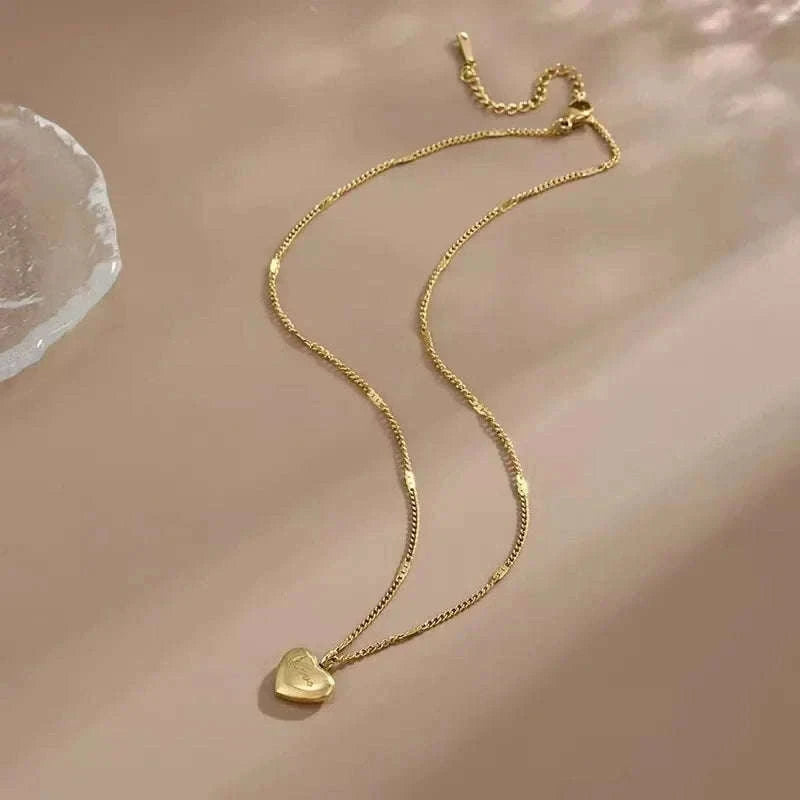 Couple Heart Necklace with Elegant Light Luxury Design-style 01
