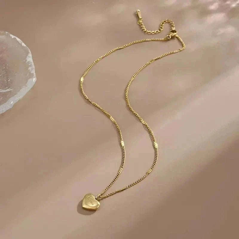 Couple Heart Necklace with Elegant Light Luxury Design-style 01