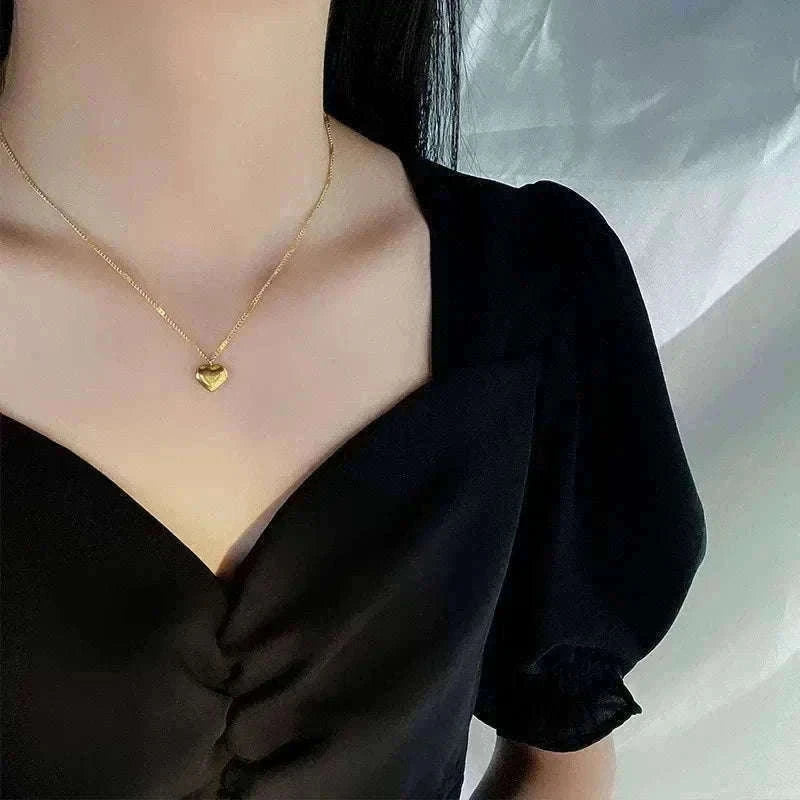 Couple Heart Necklace with Elegant Light Luxury Design-style 01