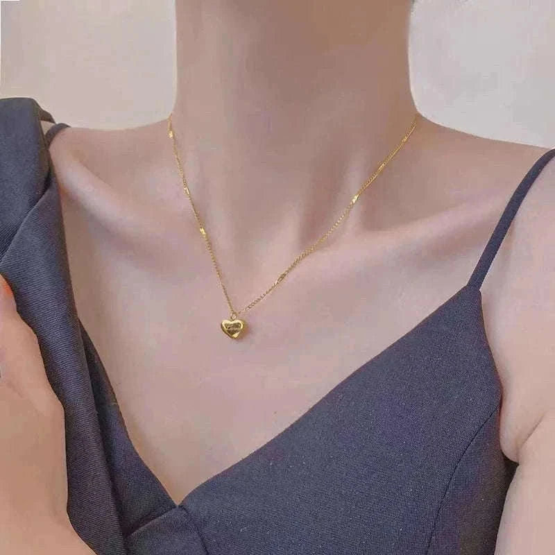 Couple Heart Necklace with Elegant Light Luxury Design-style 01
