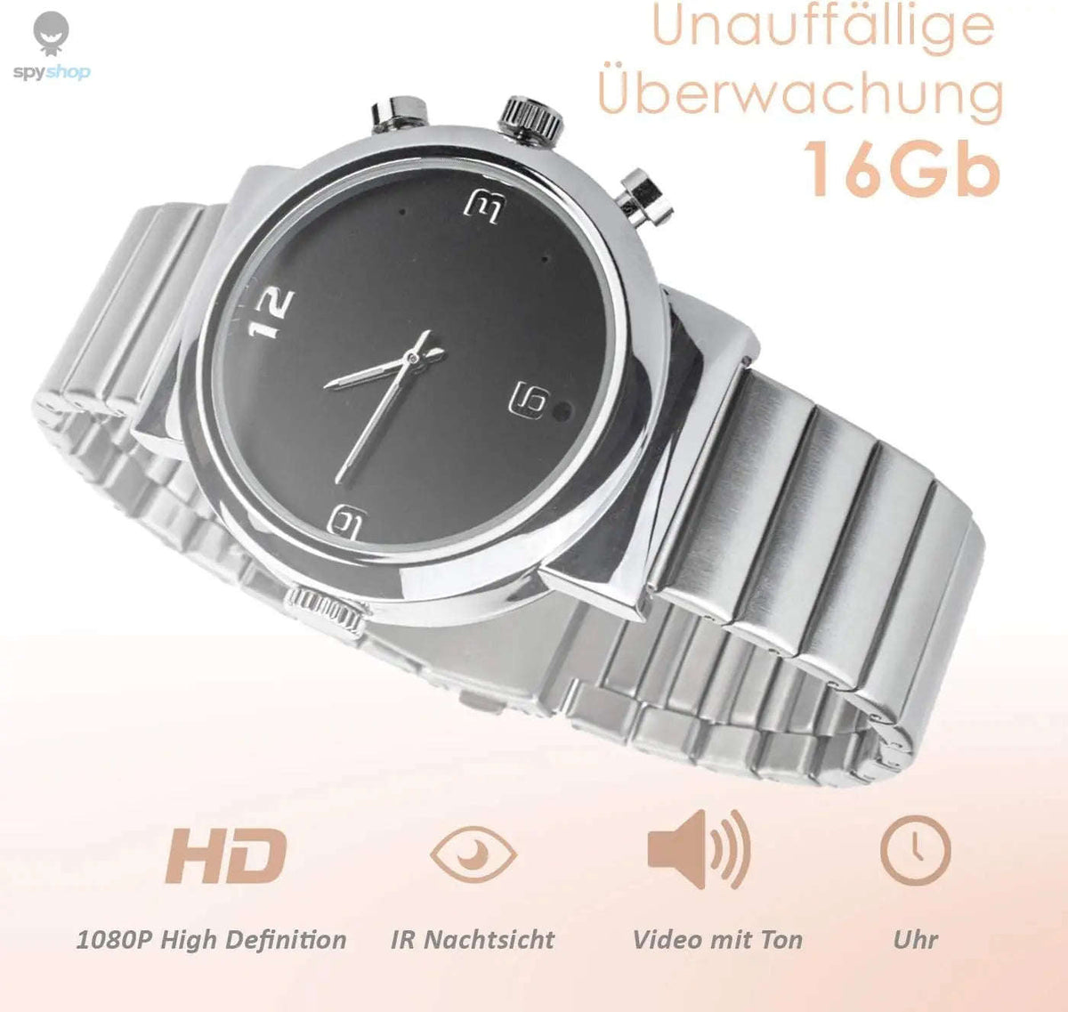 Covert HD Watch Camera – Mini Surveillance Timepiece-Default Title