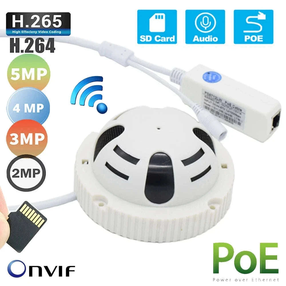 Covert POE WiFi Mini IP Camera with HD and 4K Options-1080P / 2.8mm