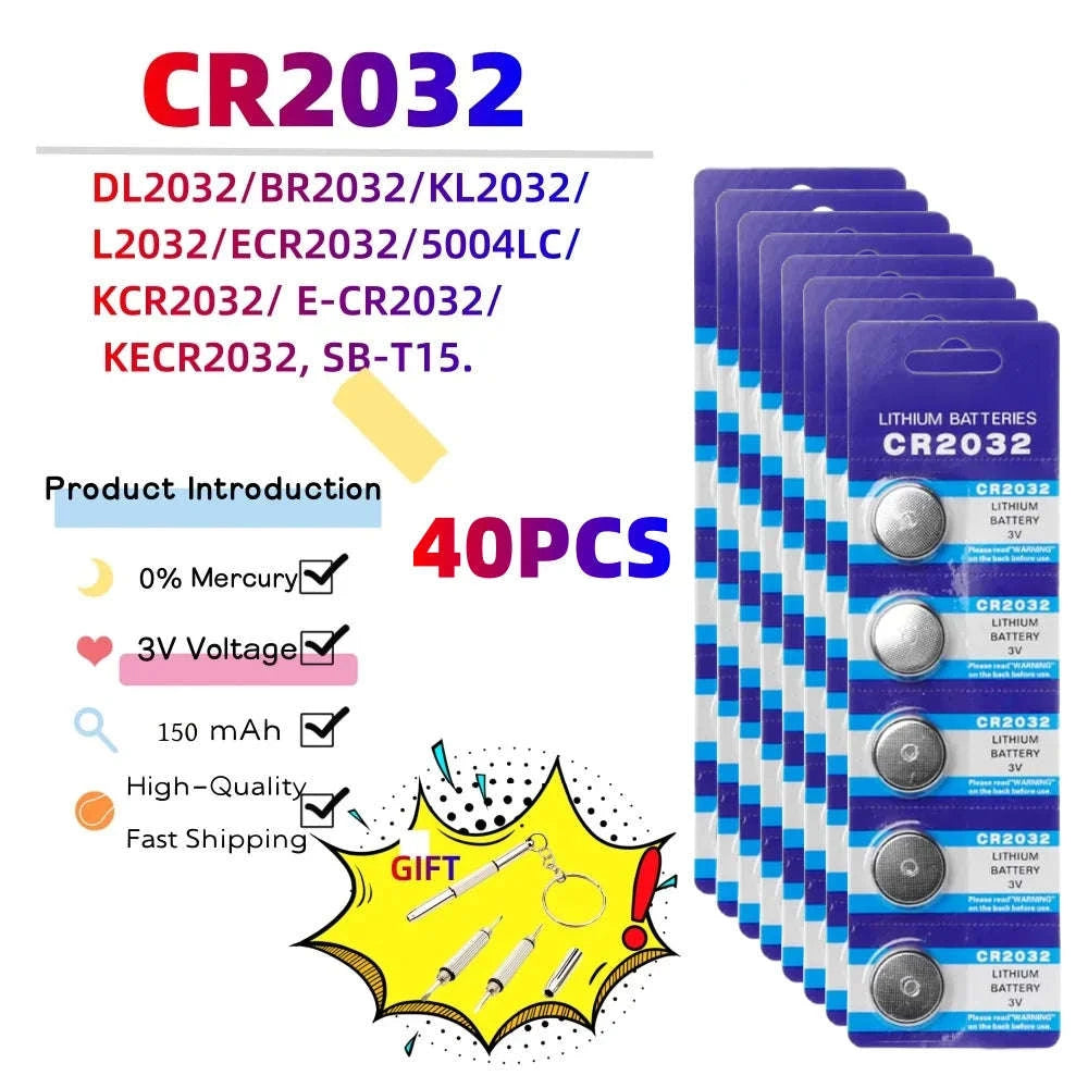 CR2032 3V Button Cell Battery Pack for Remotes, Watches & Electronics-100 PCS CR2032(G) / United States