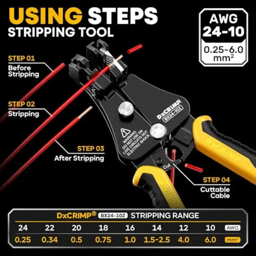 Crimping Tool Kit with 36-Type Open Spade Terminals Set-United States