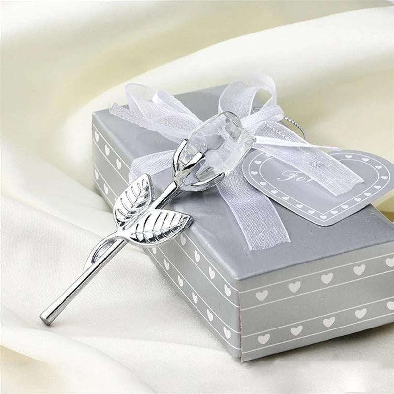 Crystal Rose Flower Figurine Gift Decoration-F