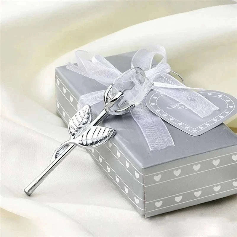 Crystal Rose Flower Figurine Gift Decoration-F