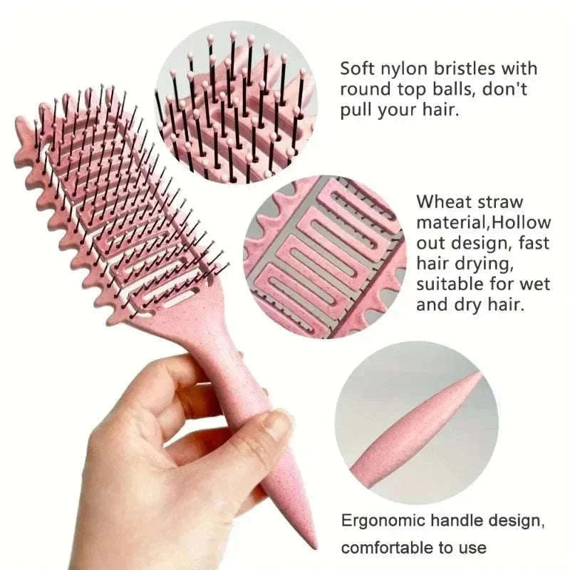 Curl Define Styling Brush for Smooth Curl Shaping-1Pc Purple