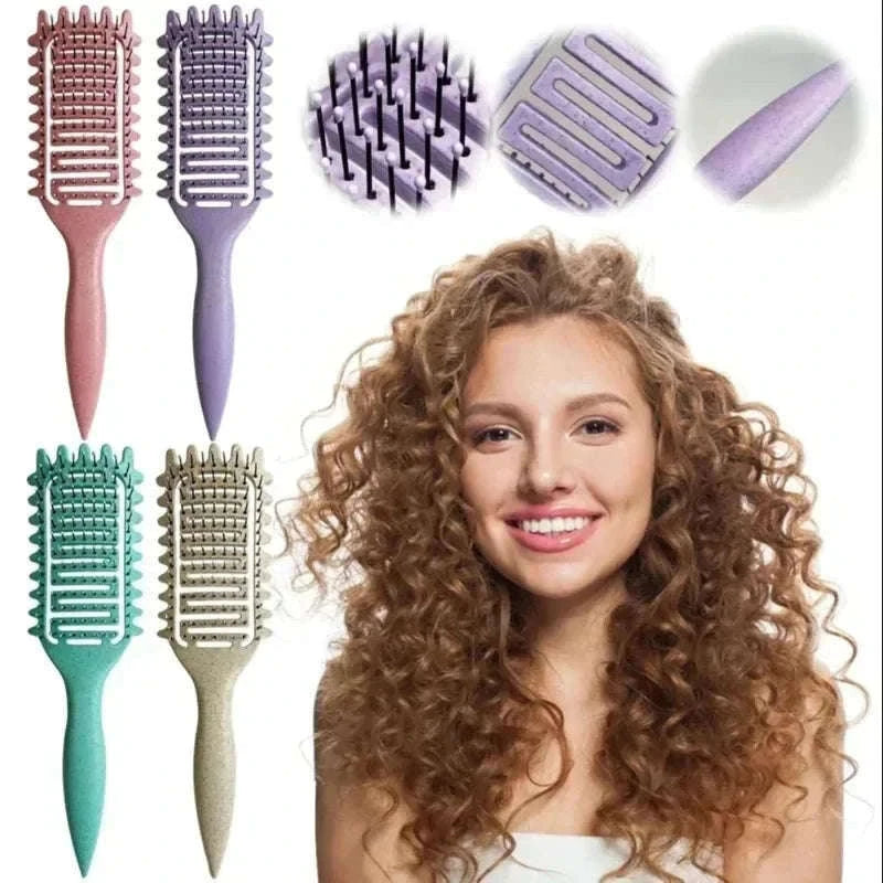 Curl Define Styling Brush for Smooth Curl Shaping-1Pc Purple