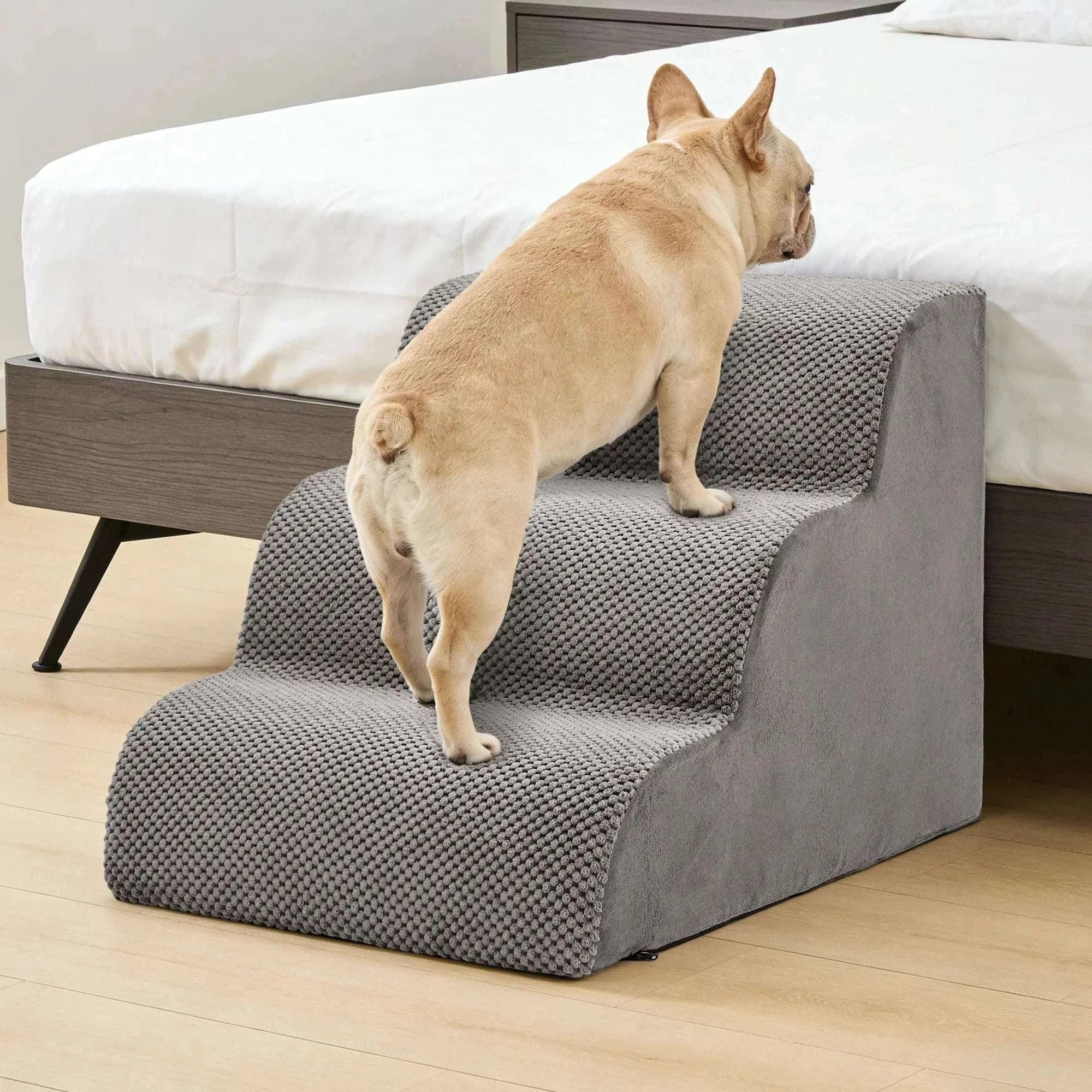 Curved Foam Dog Stairs Ramp Non-Slip Steps for Small Pets-5 Layers / United States