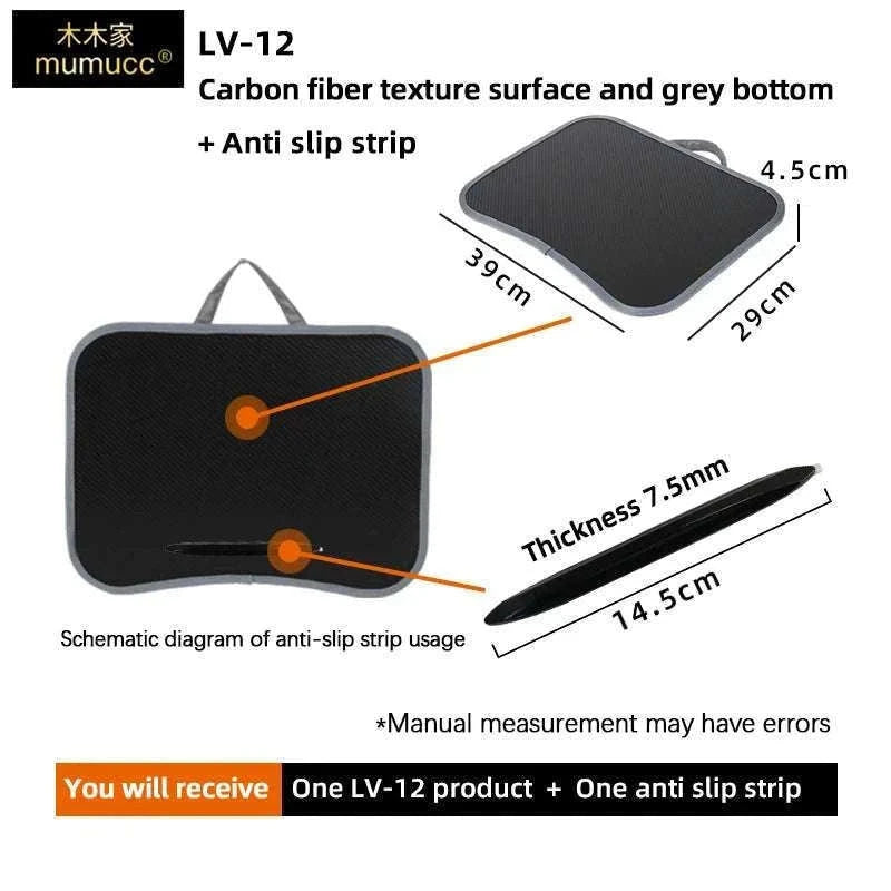 Cushioned Laptop Lap Desk with Wood Surface & Built-In Mouse Pad-LV-32 grey