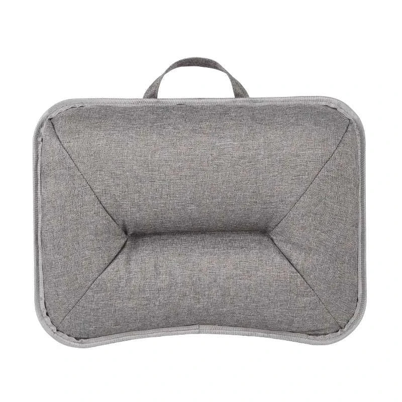 Cushioned Laptop Lap Desk with Wood Surface & Built-In Mouse Pad-LV-32 grey