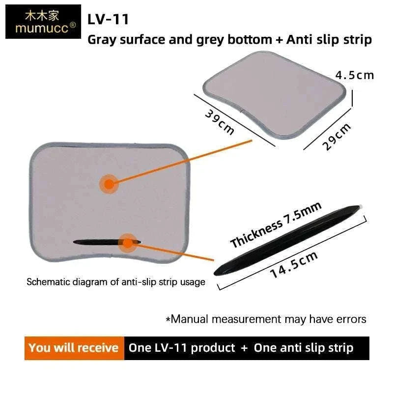 Cushioned Laptop Lap Desk with Wood Surface & Built-In Mouse Pad-LV-32 grey