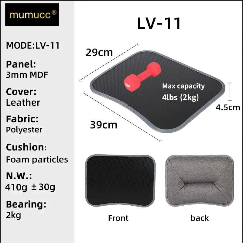 Cushioned Laptop Lap Desk with Wood Surface & Built-In Mouse Pad-LV-32 grey