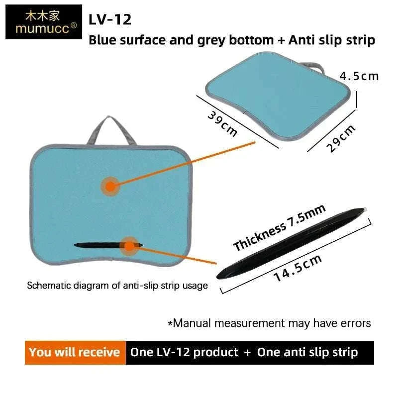 Cushioned Laptop Lap Desk with Wood Surface & Built-In Mouse Pad-LV-32 grey