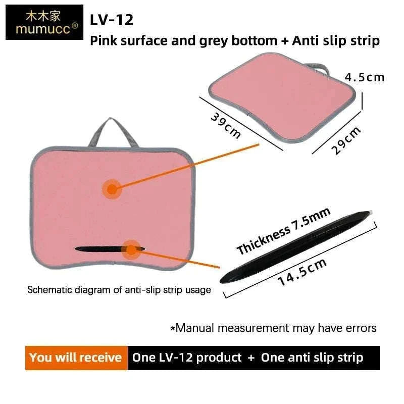 Cushioned Laptop Lap Desk with Wood Surface & Built-In Mouse Pad-LV-32 grey
