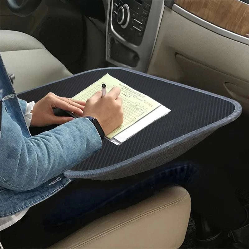 Cushioned Laptop Lap Desk with Wood Surface & Built-In Mouse Pad-LV-32 grey
