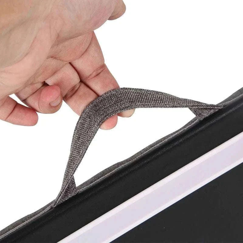 Cushioned Laptop Lap Desk with Wood Surface & Built-In Mouse Pad-LV-32 grey