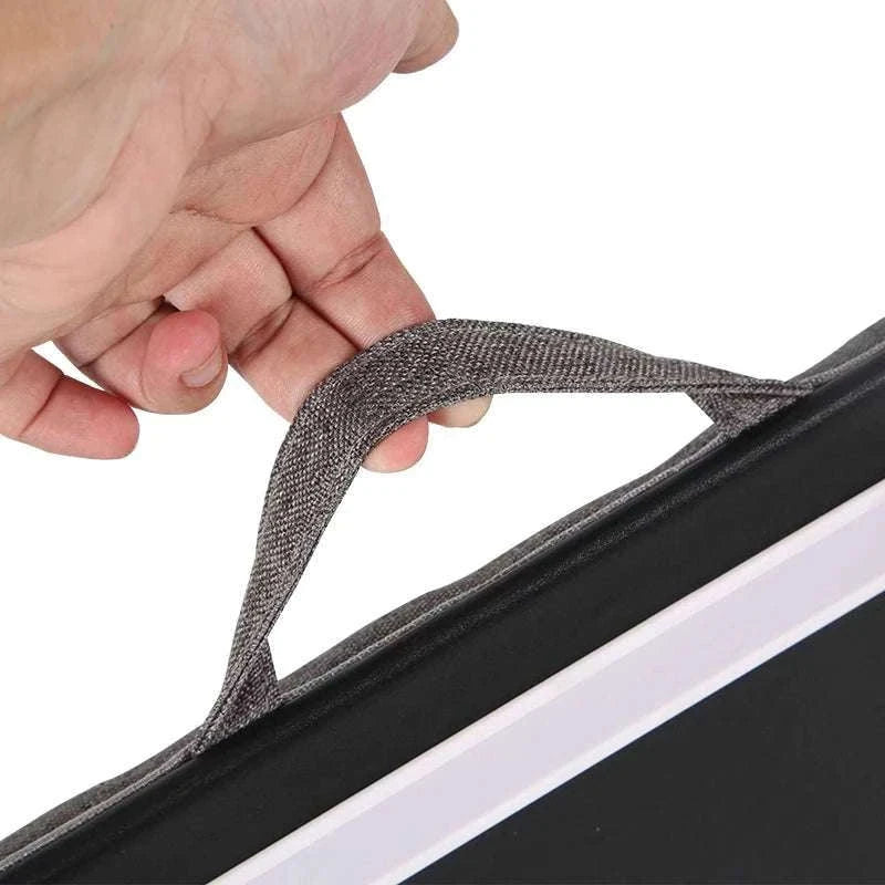 Cushioned Laptop Lap Desk with Wood Surface & Built-In Mouse Pad-LV-32 grey