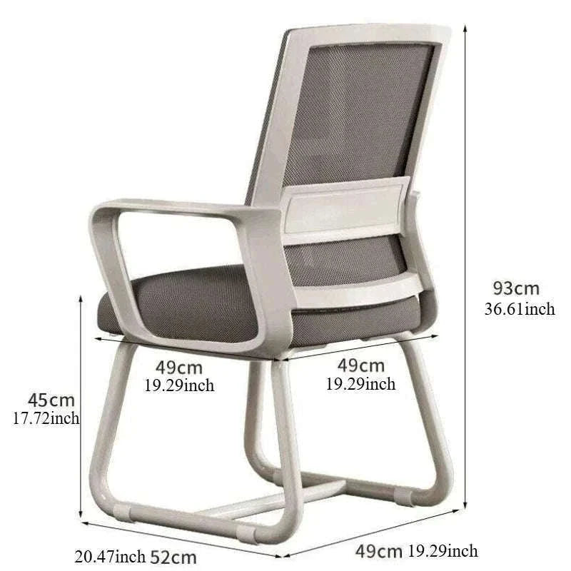 Cushioned Metal Frame Office Chair for Desk, Study, and Dorm Use-B