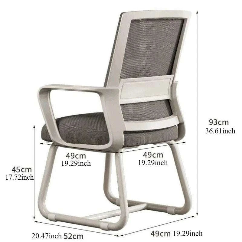 Cushioned Metal Frame Office Chair for Desk, Study, and Dorm Use-B