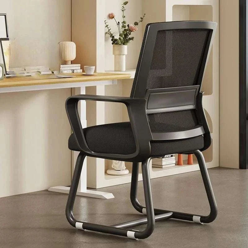 Cushioned Metal Frame Office Chair for Desk, Study, and Dorm Use-B