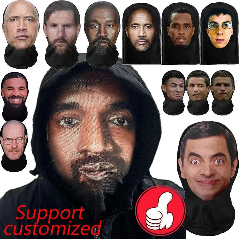 Custom 3D Printed Full Face Mask for Parties, Cosplay & Halloween-NoA14