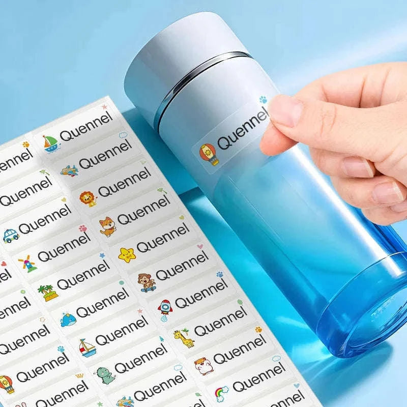 Custom Waterproof Name Stickers for School Supplies and More-B-120pcs / 3cm