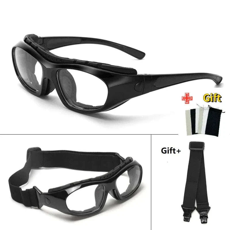 Customizable Basketball Sports Goggles for Active Play-Gray / myopia -400