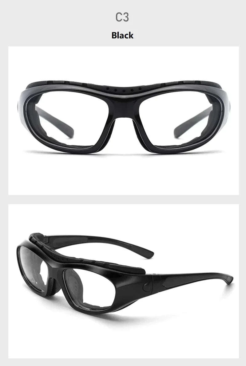 Customizable Basketball Sports Goggles for Active Play-Gray / myopia -400
