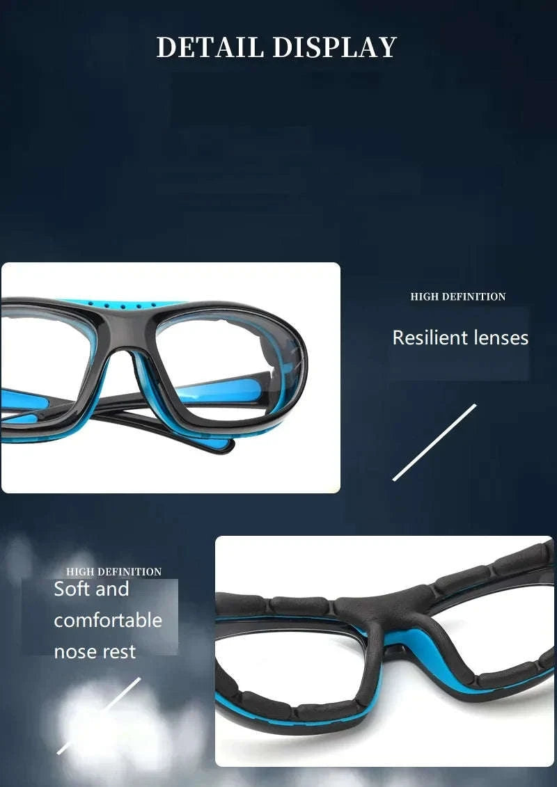 Customizable Basketball Sports Goggles for Active Play-Gray / myopia -400