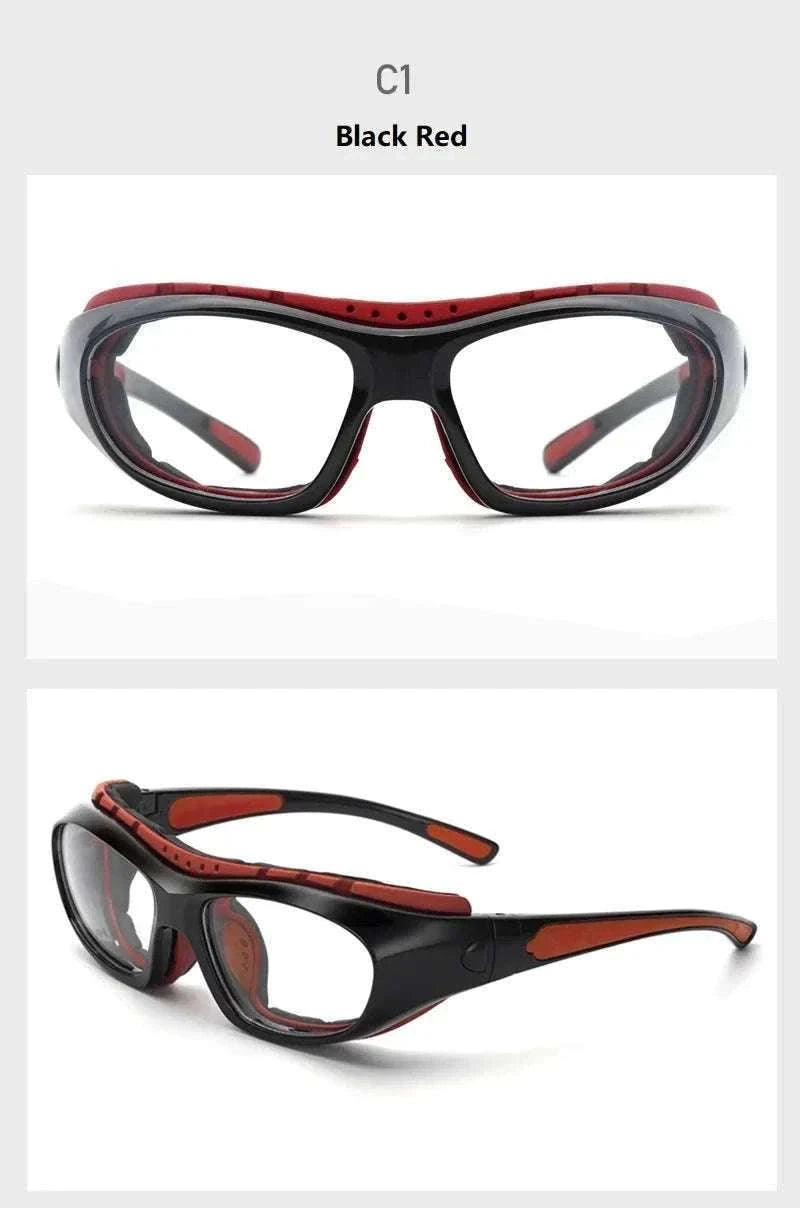 Customizable Basketball Sports Goggles for Clear, Secure Play-Gray / myopia -400