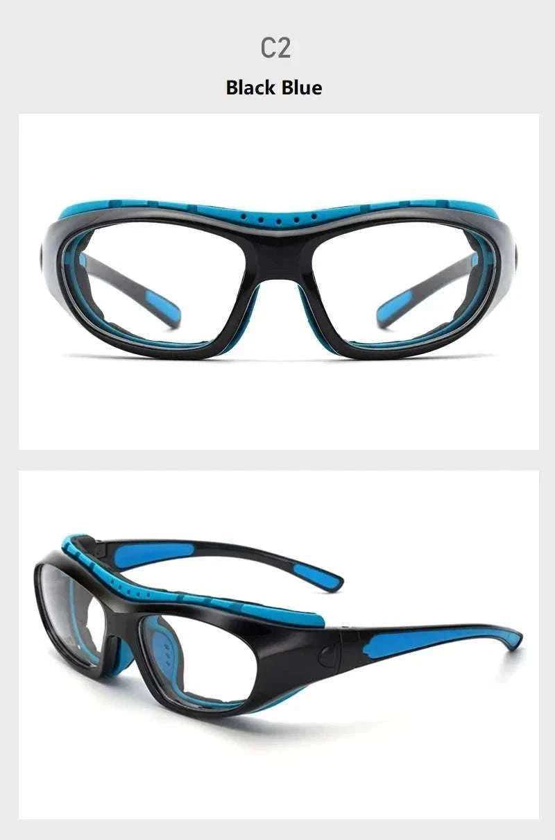 Customizable Basketball Sports Goggles for Clear, Secure Play-Gray / myopia -400