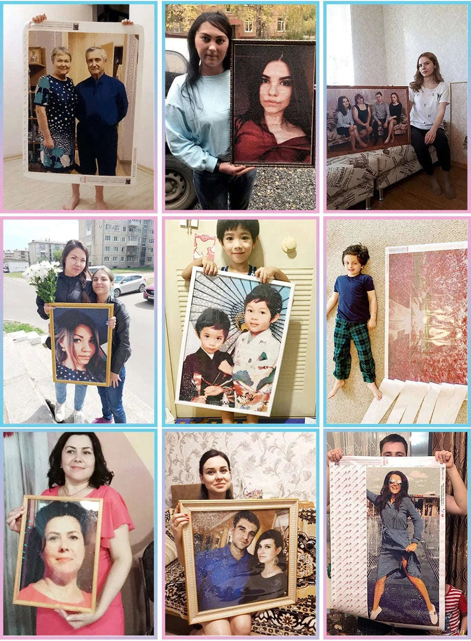 Customizable Diamond Mosaic With Your Own Photo-Full Round / 25x25cm