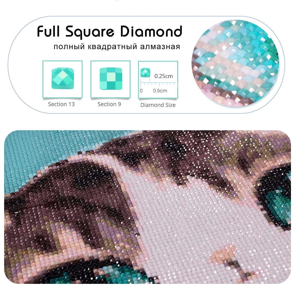 Customizable Diamond Mosaic With Your Own Photo-Full Round / 25x25cm